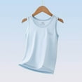 thumbnail image 1 of BLTIBY 2025 Girls Boys Tank Top Summer Cute Cotton Sleeveless T Shirt for Teen Toddler Infant Round Neck Casual Fashion Tee Blouse Light Blue 6-7 Years, 1 of 6