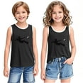 thumbnail image 1 of BLTIBY 2025 Girls Boys Tank Top Summer Sleeveless Funny T Shirt for Teen Infant Toddler Printed Round Neck Fashion Casual Tee Blouse Black 10-11 Years, 1 of 6