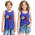 thumbnail image 1 of BLTIBY 2025 Girls Boys Tank Top Summer Sleeveless Funny T Shirt for Teen Toddler Infant Round Neck Printed Fashion Casual Vest Blouse Blue 10-11 Years, 1 of 6