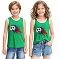 thumbnail image 1 of BLTIBY 2025 Girls Boys Tank Top Summer Sleeveless Funny T Shirt for Teen Toddler Infant Round Neck Printed Fashion Casual Vest Blouse Green 14-15 Years, 1 of 6