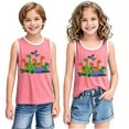 thumbnail image 1 of BLTIBY 2025 Girls Boys Tank Top Summer Sleeveless Funny T Shirt for Teen Infant Toddler Printed Round Neck Casual Fashion Tee Blouse Pink 10-11 Years, 1 of 6
