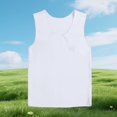 thumbnail image 1 of BLTIBY 2025 Girls Tank Top Summer Cotton Sleeveless T Shirt for Teen Toddler Infant Round Neck Solid Color Casual Fashion Blouse White 7-8 Years, 1 of 4