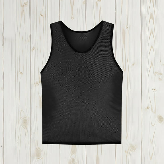 BLTIBY 2025 Girls Tank Top Summer Cute Mesh Sleeveless T Shirt for Teen Toddler Infant Round Neck Solid Color Casual Fashion Tee Blouse Black 5-8 Years