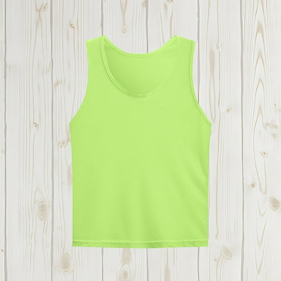 BLTIBY 2025 Girls Tank Top Summer Cute Mesh Sleeveless T Shirt for Teen Toddler Infant Round Neck Solid Color Casual Fashion Tee Blouse Green 5-8 Years