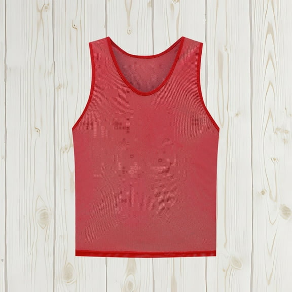 BLTIBY 2025 Girls Tank Top Summer Cute Mesh Sleeveless T Shirt for Teen Toddler Infant Round Neck Solid Color Casual Fashion Tee Blouse Red 14-16 Years