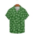 thumbnail image 1 of BLTIBY 2025 St. Patrick's Day Shirt for Men Button Down Irish Shamrock Printed Short Sleeve Lapel Shirts Casual Loose Fit Top Green 6 XL, 1 of 4