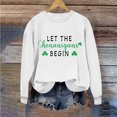 thumbnail image 1 of BLTIBY 2025 St Patricks Day Sweatshirt for Women Fall Spring Lucky Printed Long Sleeve Round Neck Fashion Causal Pullover Tops White 4 XXL, 1 of 4