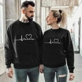 thumbnail image 1 of BLTIBY 2025 Valentine's Day Sweatshirts for Women Men Autumn Spring Long Sleeve Crewneck Funny Love Heart Graphic Valentines Shirts Casual Valentines Pullover Top Black S, 1 of 1