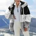 thumbnail image 1 of BLTIBY 2025 Womens Winter Fleece Jackets Hoodies Solid Color Winter Autumn Zip Up Lightweight Casual Sherpa Coat Soft Comfy Warm Overcoats with Pockets Gray 5XL, 1 of 5