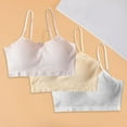thumbnail image 1 of BLTIBY 3PC Cotton Girls Training Bra Crop Cami Training Bras for Teens with Spaghetti Straps Comfortable Fashion Bralette White 7-13 Years, 1 of 9