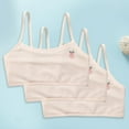 thumbnail image 1 of BLTIBY 3PC Cotton Girls Training Bra Crop Cami Training Bras for Teens with Spaghetti Straps Fashion Comfortable Bralette Beige 11-12 Years, 1 of 7