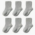 thumbnail image 1 of BLTIBY 6PC Baby Toddler Girls Boys Mid-Calf Sports Sock Newborn Infant Child Solid Color Cotton Grip Cute Floor Socks D 3-5 Years, 1 of 3