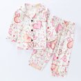 thumbnail image 1 of BLTIBY Baby Girls Boys Silk Pajamas Set Solid Color Long Sleeve Button Down Shirts Tops Pants Infant Satin Pj Lounge Sets 2025 Pink 5-6 Years, 1 of 9