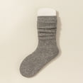 thumbnail image 1 of BLTIBY Baby Toddler Girls Boys Cotton Sock Infant Child Mid-Calf Solid Color Warm Breathable Pile Socks Dark Gray 0-2 Years, 1 of 3
