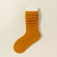 thumbnail image 1 of BLTIBY Baby Toddler Girls Boys Cotton Sock Infant Child Mid-Calf Solid Color Warm Breathable Pile Socks Yellow 0-2 Years, 1 of 3