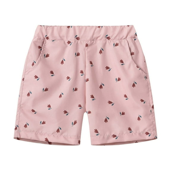 BLTIBY Baby Toddler Girls Shorts Soft Baby Swim Trunks Quick Dry Elastic Waist Beach Shorts Toddler Baby Boys Swim Shorts Print Kids Hawaiian Beach Shorts Swimwear Pink 9 Years