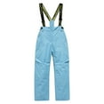 thumbnail image 1 of BLTIBY Bib Snow Pants for Kids Girls Boys Outdoor Windbreaker Insulated Thicken Spaghetti Straps Snow Overalls Toddler Fashion Comfy Snowsuit Sky Blue 3-4 Years, 1 of 2