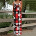 thumbnail image 1 of BLTIBY Christmas Jumpsuit for Women Xmas Printed Rompers Spaghetti Strap Jumpsuits with Pockets Sexy Santa Outfits Loose Overalls Costumes Multicolor 2 M, 1 of 5