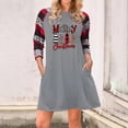thumbnail image 1 of BLTIBY Christmas Sweatshirt Dress for Women 2024 Xmas Print Winter Fall Round Neck Soft Casual Long Sleeve Fashion Pullover Dresses Outfit with Pockets Trendy Gray M, 1 of 8