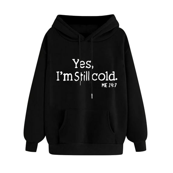 BLTIBY Christmas Sweatshirts Hoodies for Women Christmas Graphic Drawstring Fleece Hooded Xmas Holiday Pullover Sweater with Pockets Black XL