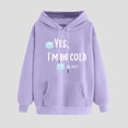 thumbnail image 1 of BLTIBY Christmas Sweatshirts Hoodies for Women Christmas Graphic Drawstring Fleece Hooded Xmas Holiday Pullover Sweater with Pockets Purple 2 XL, 1 of 3