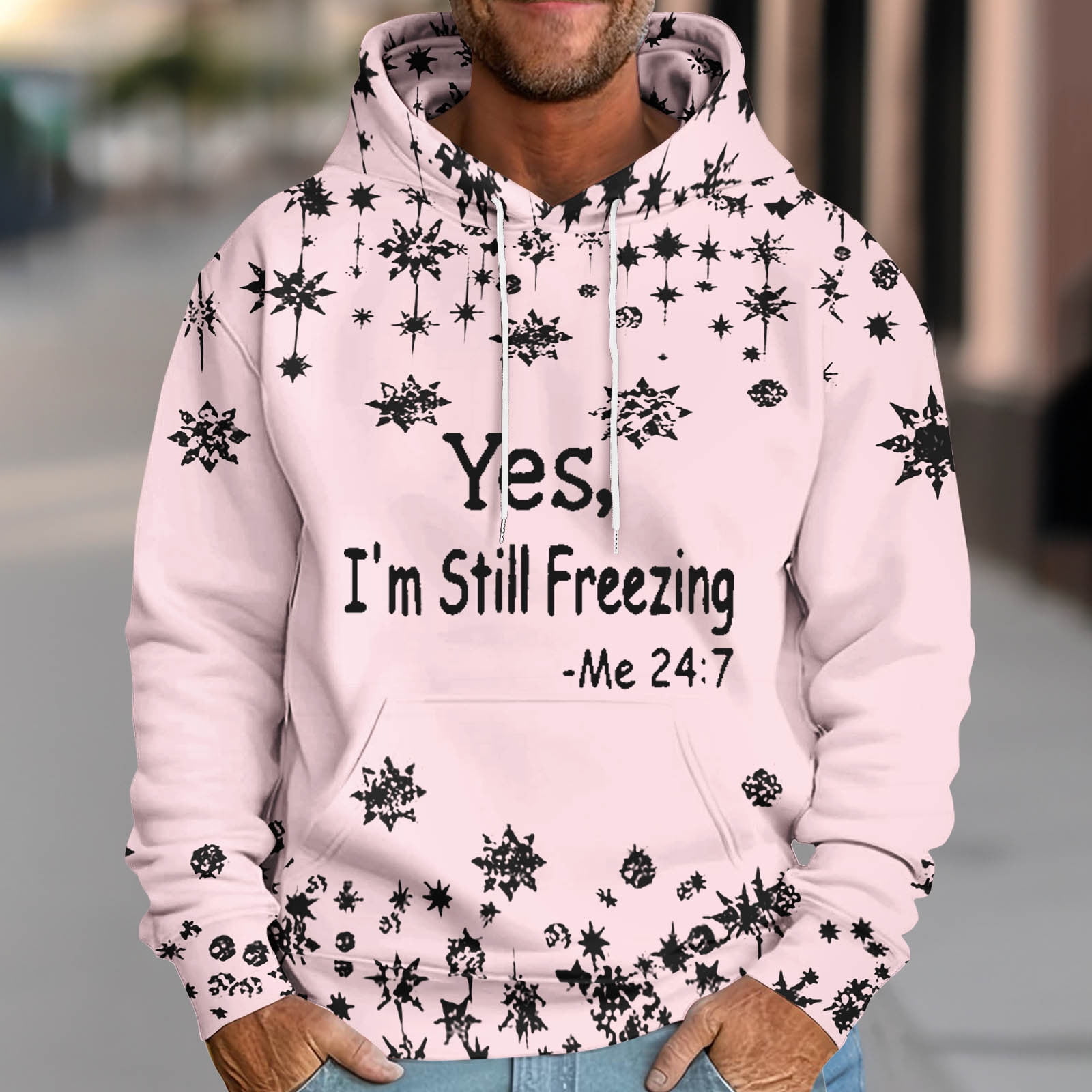 BLTIBY Christmas Sweatshirts for Men Hoodies Xmas Printed Winter Fall ...