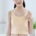 thumbnail image 1 of BLTIBY Cotton Girls Training Bra Cami Training Bow Bras for Teens with Spaghetti Straps Comfortable Fashion Bralette Beige 2 M, 1 of 3