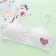 thumbnail image 1 of BLTIBY Cotton Girls Training Bra Cami Training Printed Bras for Teens with Spaghetti Straps Breathable Comfortable Fashion Bralette Gray 7-10 Years, 1 of 3