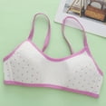 thumbnail image 1 of BLTIBY Cotton Girls Training Bra Cami Training Seamless Heart Printed Thin Bras for Teens Comfortable Fashion Bralette Purple 7-12 Years, 1 of 6