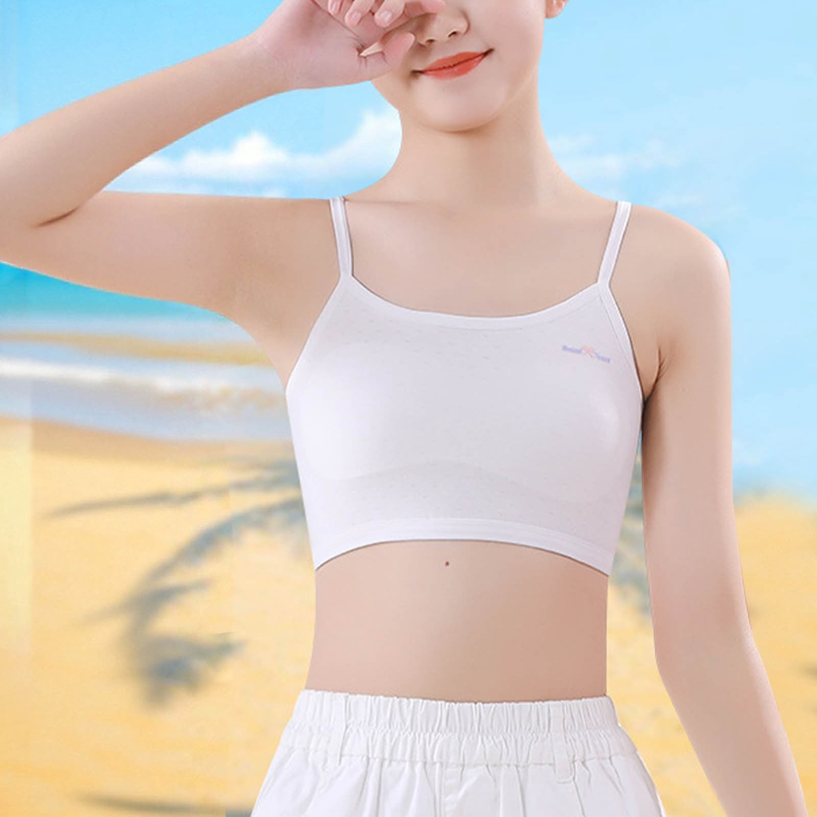 BLTIBY Cotton Girls Training Bra Crop Cami Training Bras for Teens with ...
