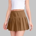 thumbnail image 1 of BLTIBY Cotton Tennis Skirts for Girl Pleated Elastic Waist Scooter Cute Golf Athletic Skort Solid Cheer School Outfits Coffee 11-12 Years, 1 of 7
