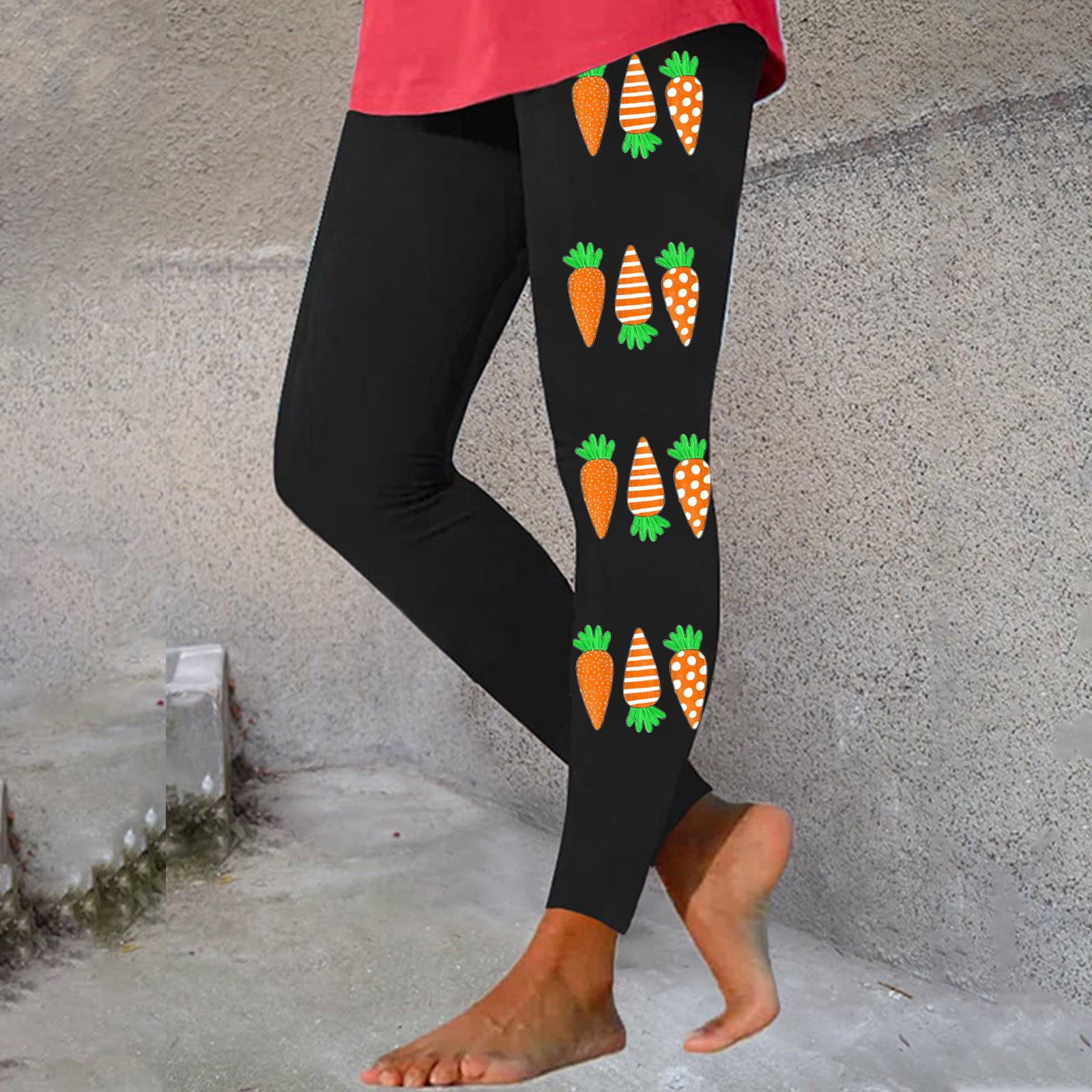 Leggings Depot High Waist Printed Athletic Pants For Women – Capri Length With Pockets, Charcoal Strokes - View #3