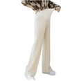 thumbnail image 1 of BLTIBY Fleece Lined Maternity Pants for Women Winter Autumn Warm Pregnancy Trousers with Pockets Over The Belly Thermal Casual Pant Beige L, 1 of 7