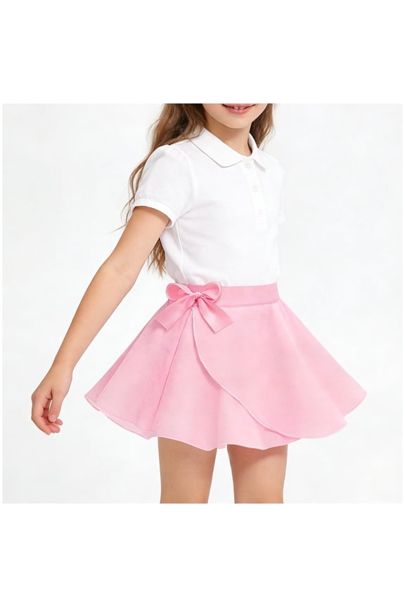 Girls Ballet Wrap Skirts Sheer Chiffon Dance Skirt Waist Tie Skirts Active Gymnastic Skirt Over Scarf for Leotards Pink 5-6 Years