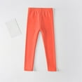thumbnail image 1 of BLTIBY Girls Bottoms Pants Fall Solid Color Elastic Waist Leggings Toddler Infant Casual Fashion Lightweight Trousers Orange 5-6 Years, 1 of 4