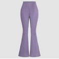 thumbnail image 1 of BLTIBY Girls Boys Flare Pants Fall Ribbed Knit Solid Color High Waisted Yoga Bottom Pant Toddler Elastic Waist Lightweight Fashion Leggings Trousers Purple 11-12 Years, 1 of 4