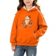 thumbnail image 1 of BLTIBY Girls Boys Halloween Hoodie Sweatshirts Casual Pullover Pumpkin Cute Graphic Fleece Tops Stylish for Casual Daily Wear with Pockets Orange 11-12 Years, 1 of 9