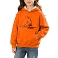 thumbnail image 1 of BLTIBY Girls Boys Halloween Hoodie Sweatshirts Casual Pullover Pumpkin Graphic Fleece Tops Stylish for Casual Daily Wear with Pockets Orange 4 5-6 Years, 1 of 9