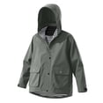 thumbnail image 1 of BLTIBY Girls Boys Rain Jacket Waterproof Raincoat Striped Lined Lightweight Hooded Windbreaker Jackets for Hiking Camping with Pockets Gray 12-14 years, 1 of 8