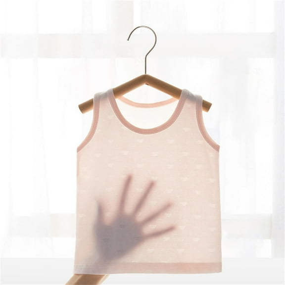 BLTIBY Girls Boys Tank Top Summer Sleeveless Vest T Shirt for Teen Toddler Infant U Neck Fashion Comfort Casual Blouse Pink 9-12 Months