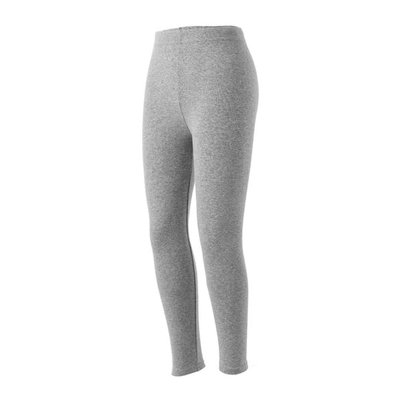 BLTIBY Girls Cotton Leggings Tummy Control Running Tights for Kids High Waist Athletic Soft Yoga Pants Gray 12-13Years