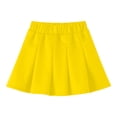 thumbnail image 1 of BLTIBY Girls Mini School Uniform Pleated Skater High Waist Solid Color Tennis Skirts Yellow 5-6 Years, 1 of 9