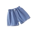 thumbnail image 1 of BLTIBY Girls Ripped Jean Shorts Teens High Waisted Y2K Distressed Denim Short Pants Summer Fashion Cute Jorts with Pockets Blue 7 9-10 Years, 1 of 9