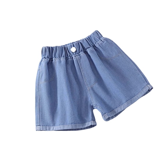 BLTIBY Girls Ripped Jean Shorts Teens High Waisted Y2K Distressed Denim Short Pants Summer Fashion Cute Jorts with Pockets Blue 7 9-10 Years