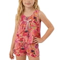 thumbnail image 1 of BLTIBY Girls Summer 2 Piece Outfits Printed Sleeveless Tank Tops with Shorts Casual Fashion Sets Multicolor 5 10-11Years, 1 of 4