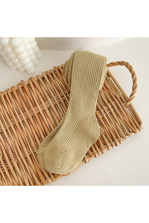 Girls Winter Fleece Lined Tights Solid Color Toddler Infant Thick Thermal Tights Bottom Leggings Yellow M