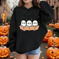 thumbnail image 1 of BLTIBY Halloween Sweatshirts Hoodies for Toddler Girl Boy Fall Winter Printed Long Sleeve Tops Comfy Pullover Blouse for Kids Black 2 9-10 Years, 1 of 9