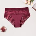 thumbnail image 1 of BLTIBY High Waist Thongs Panties for Women Solid Color Seamless Abdomen Tummy Control Plus Size Lace Briefs Fashion Comfortable Breathable Underpants Red S, 1 of 9