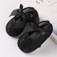 thumbnail image 1 of BLTIBY Infant Baby Girls Flats Autumn Princess Soft Sole Shoe Non-Slip Rubber Sole Mary Jane Flats Lightweight Cute Wedding Dress Shoes Black 0-3Months, 1 of 3