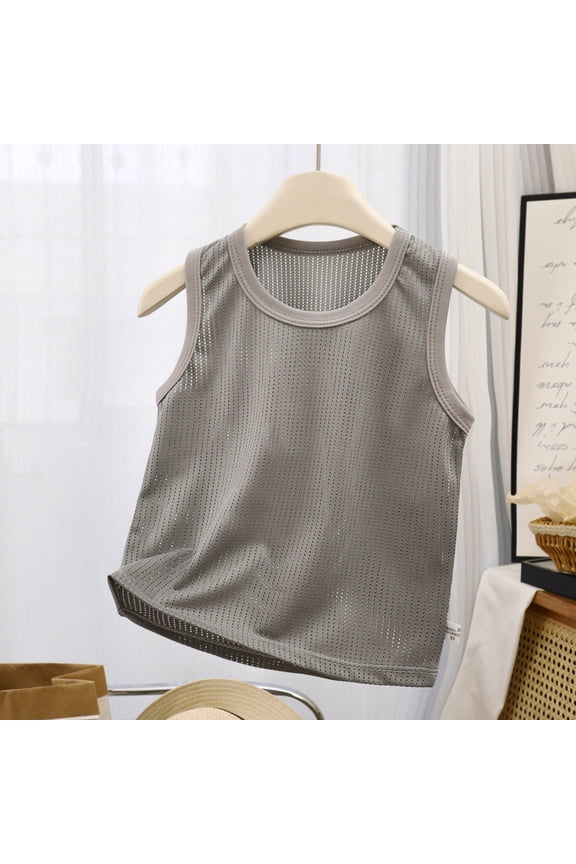 Kids Boys Tank Top Pinnies Training Jersey Mesh Sports Vest Breathable Quick Dry Toddler Lightweight Athletic Vest